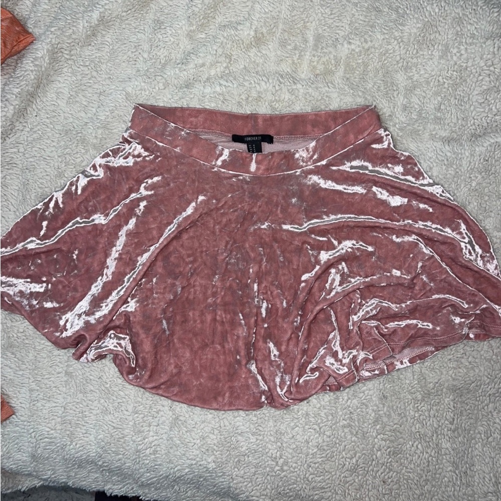 Forever 21 velvet skirt